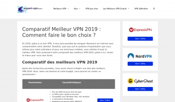 Expert-VPN, guide des meilleurs VPN 2019