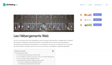 DrHosting, guide des meilleurs hébergeurs web 2019