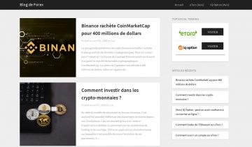 Blog de Forex, site d’actualité des marchés financiers