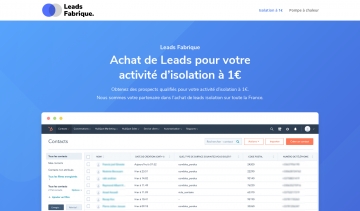 Leads Fabrique, spécialiste de l'achat de leads pour toutes les spécialités d’isolation