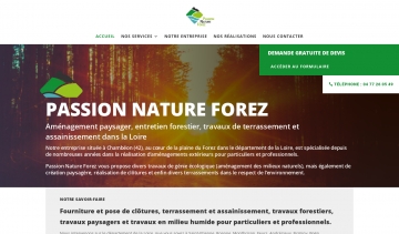 Passion Nature Forez, entreprise  de travaux d'aménagement extérieur à Chambéon 