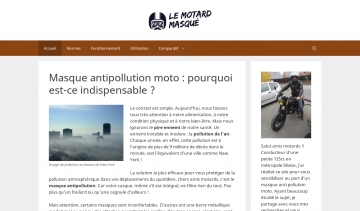 Masque antipollution pour moto