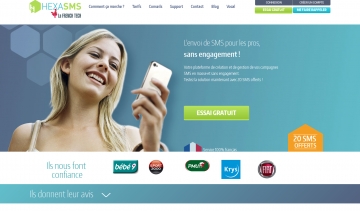 Hexasms.fr, envoi sans engagement de SMS pour les professionnels