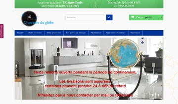 Univers-globe : vente en ligne de globes terrestres