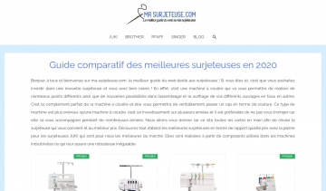 Ma-surjeteuse.com, acheter une surjeteuse très facile à utiliser 
