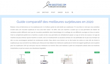 Ma-surjeteuse.com, acheter une surjeteuse très facile à utiliser 