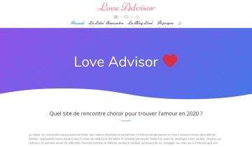 Love Advisor, guide sur les meilleurs sites de rencontre pour trouver l'amour