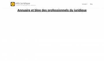 Info Juridique, annuaire et blog des professionnels du juridique
