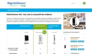Rafraichisseur air.fr, site d'information sur les rafraîchisseurs d'air