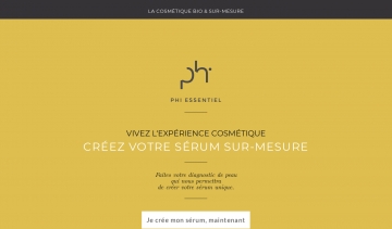 PHI Essentiel : des produits cosmétiques bio sur mesure