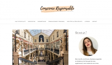 Conscience responsable, le blog interactif d'une jeune nantaise 