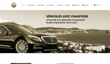 Ajm-touring.com : guide internet de Ajm Touring, votre service de location de véhicules avec chauffeur sur la Côte d'Azur