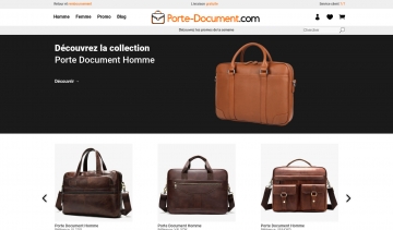 Porte-document.com, Boutique de porte document