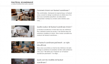 Votre site d’informations sur les fauteuils scandinaves