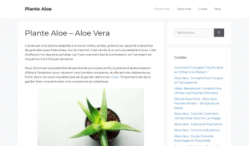 Tout savoir sur la plante aloe vera avec le site plantealoe.com