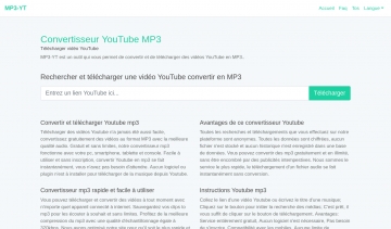 YT MP3, meilleur outil de conversion de vidéos YouTube en piste audio MP3