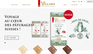 Villars, boutique de vente des chocolats suisses