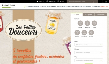 Nicotech, la plateforme de vente en ligne des cigarettes électroniques et accessoires