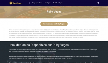 Ruby Vegas, un casino en ligne qui n'est pas comme les autres