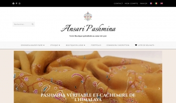 Boutique de vente des produits en Pashmina et Cachemire et soie