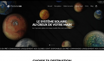 Stellar lab, distributeur de globes 3D du système solaire