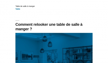 Table de salle à manger, réalisez votre choix