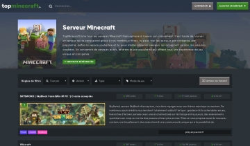 Top Minecraft : liste des serveurs Minecraft francophone
