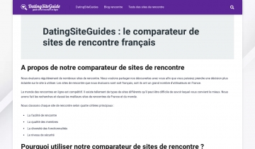 Dating Site Guides, votre guide de rencontres