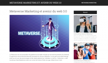 Metaverse Marketing, plateforme d'informations sur le metaverse