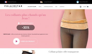 La marque des collants polaires effet transparent pour femme