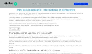 Mini Prêt Instantané, toutes les informations sur ce type de crédit 