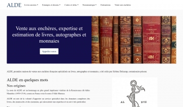 ALDE, spécialiste en vente aux enchères de livres et monnaies