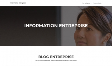 Information Entreprise, Blog sur l’entreprise et l’entrepreneuriat