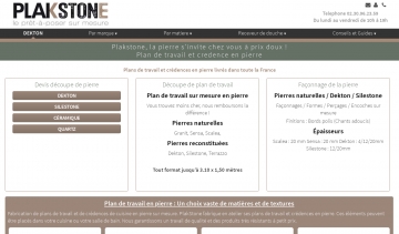Plan de travail et crédence en pierre avec Plakstone
