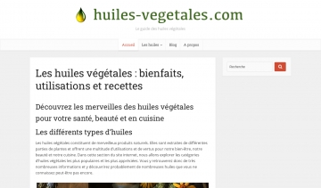 Huiles végétales, site d'informations sur les huiles végétales