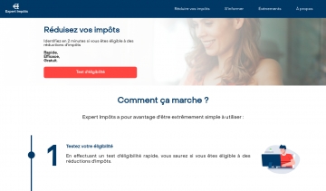 Expert Impôts, test d'éligibilité à des réductions d'impôts