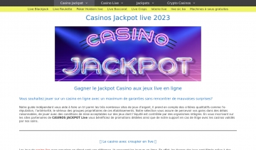 Casinos Jackpot Live, le guide des casinos en ligne 