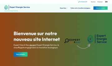 Vue du site d'Expert Energie Service, chauffagiste spécialiste de la transition énergétique