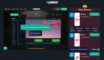 Casinozer, plateforme de casino en ligne en France