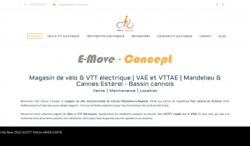 Emove Concept, magasin de vente, réparation et location de vélos et VTT électriques