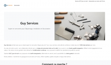Guy Services : Serrurier de confiance en France Métropolitaine