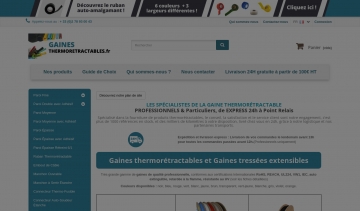 Gaines thermorétractables, vente en ligne de gaine thermo en France