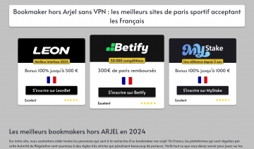 Les meilleurs Bookmakers non Arjel