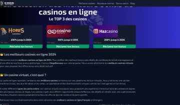Kingsbonuses, le comparatif des meilleurs casinos en ligne et des bonus de casinos