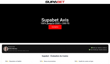 Supabet, casino en ligne offrant une expérience de jeu immersive