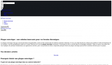 Plaque Eutectique, transport sécurisé des produits thermosensibles