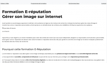 Formation Réputation, dédiée à la gestion de l’e-réputation 