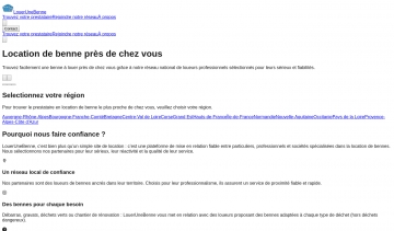 LouerUneBenne, réseau national de loueurs de bennes