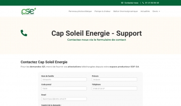 Cap Soleil Énergie : Spécialiste des énergies renouvelables
