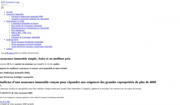 OCA, l’assurance sur-mesure pour tous les immeubles collectifs